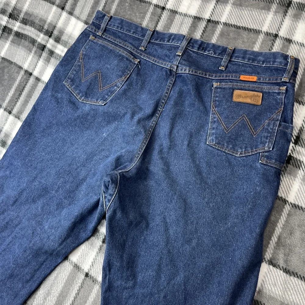 Wrangler Jeans Mens 44x32 FR 13 Original‎ FR13MWZ Flame Resistant Blue High Rise